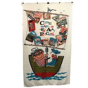 Vintage Terry Treasure of California Beach Towel